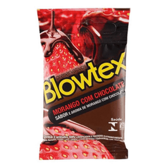 Preservativo Morango com Chocolate - Blowtex - 3 Unidades