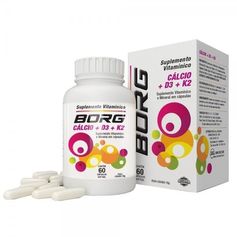 Borg Cálcio + D3 + K2 60 Comprimidos
