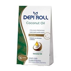 Folhas Prontas P/ Depilação Coconut Oil - Depi Roll - 16 Unidades