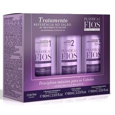 Kit Shampoo + Ativador + Máscara Plástica dos Fios 60ml