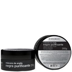 Máscara de Argila Negra Purificante - Hidramais - 200g