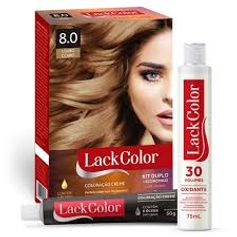 Kit Duplo Coloração Lack Color - 8.0 Louro Claro