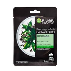 Máscara Facial em Tecido - Garnier SkinActive Hidra Bomb Carvão Puro - 32g