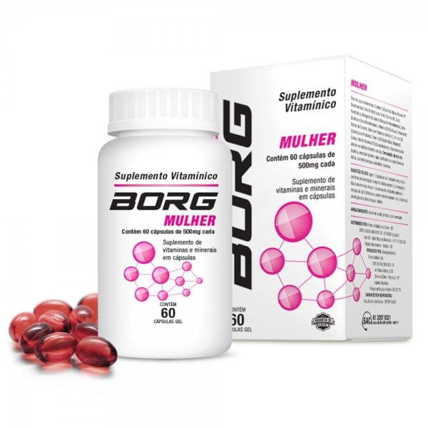 Borg Polivitamínico A a Z Mulher 60 Cápsulas
