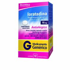 Loratadina - Biosintética 10mg Caixa com 12 Comprimidos