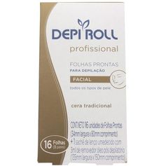 Folhas Prontas P/ Depilação Facial Tradicional - Depi Roll - 16 Folhas