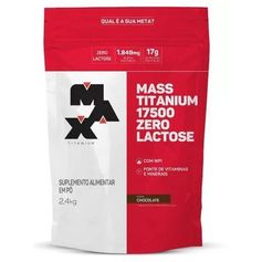 Mass Titanium Choc Zero Lactose Refil - Max Titanium - 2,4kg