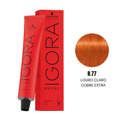 Coloração Igora Royal - Schwarzkopf - 8.77 Louro Claro Cobre Extra - 60g