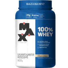 100% Whey – Cookies & Cream - Max Titanium - 900g