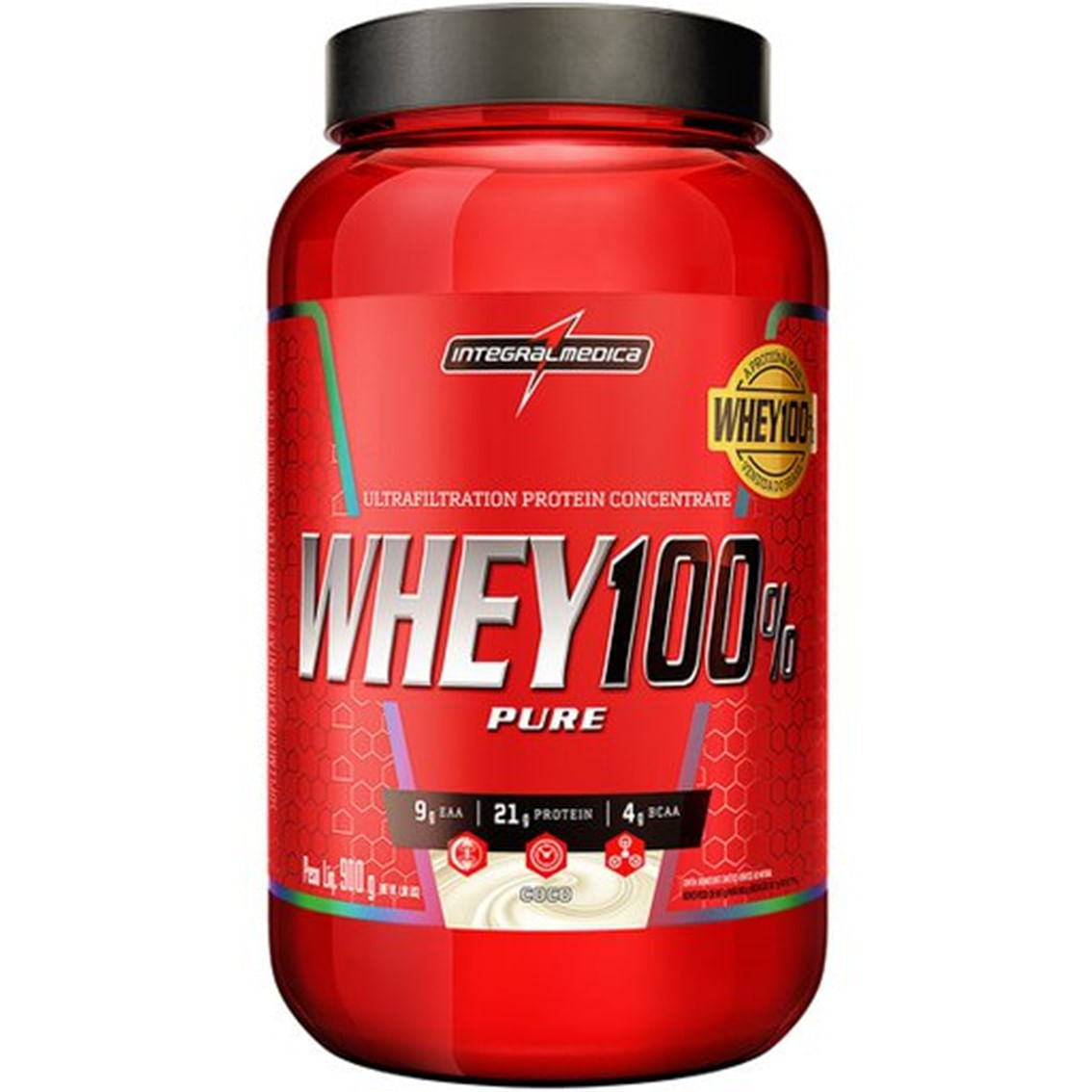 Whey 100% Pure – Coco – Integralmedica – 907g | Redebella - Redebella