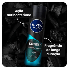 Desodorante Antitranspirante Aerosol Deep Beat - Nivea Men - 150ml