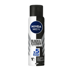 Desodorante Antitranspirante Aerosol Invisible Black & White - Nivea Men - 150ml