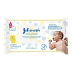 Lenço Umedecido Recém-Nascido - Johnson's Baby - 48und