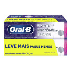 Creme Dental 3D White - Oral-B - Leve 4 Pague 3