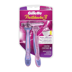 Aparelho de Barbear Presto 3 Feminino - Gillette - 2 Unidades