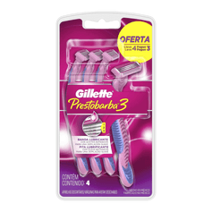 Aparelho de Barbear Presto 3 Feminino - Gillette -LV4PG3
