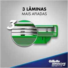Aparelho de Barbear Mach3 Acqua-Grip Sensitive - Gillette