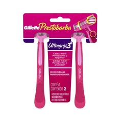 Aparelho de Barbear Presto Ultragrip 3 Feminino - Gillette - 2 Unidades