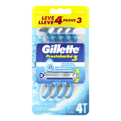 Aparelho de Barbear Presto 3 Cool - Gillette - Leve4Pague3