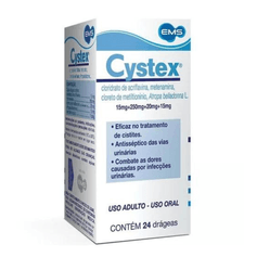 Cystex 15mg + 250mg + 20mg + 15mg - EMS - 24 drágeas