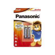 Pilha Alcalina Palito AAA - Panasonic - 2 unidades