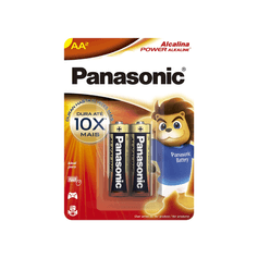 Pilha Alcalina Pequena AA - Panasonic - 2 unidades