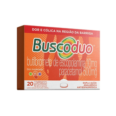 Buscoduo Butilbrometo De Escopolamina + Paracetamol 10mg + 500mg - Cosmed - 20 comprimidos