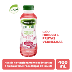 Suplemento Alimentar Líquido Tamarine Dual Fit Sabor Hibisco com Frutas Vermelhas - 400ml