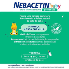 Creme Contra Assaduras Nebacetin Baby Prevenção - 30g