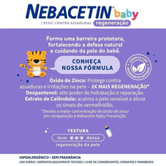 Creme Contra Assaduras Nebacetin Baby Regeneração - 60g