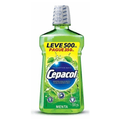 Enxaguante Bucal Cepacol Menta Sem Álcool - LV500ml PG350ml
