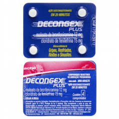 Decongex Plus 12mg + 15mg - Aché - 4 Comprimidos