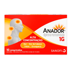 Anador Dipirona Monoidratada 1g - 10 Comprimidos