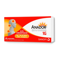 Anador Dipirona Monoidratada 1g - 20 Comprimidos