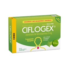 Ciflogex Pastilha Sabor Menta e Limão Diet - Cimed - 12 Unidades