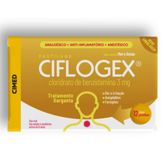 Ciflogex Pastilha Sabor Mel e Limão - Cimed - 12 Unidades