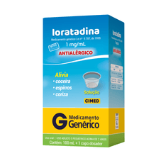 Loratadina - Cimed 1mg/ml Xarope Frasco com 100ml