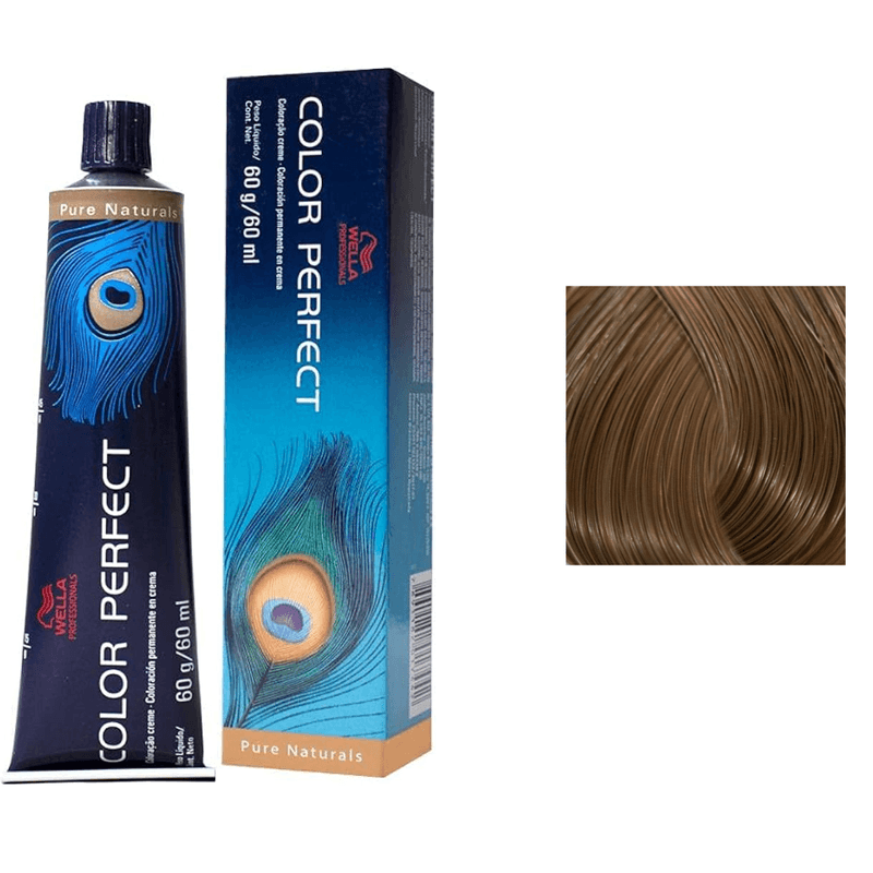 Compre aqui! Coloração Wella Professionals Color Perfect N. 7/03 Louro  Médio Natural Dourado - 60g! Disponível na Redepharma. - Redebella