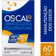 Oscal D Vitamina D 400UI + Cálcio 500mg - 60 Comprimidos