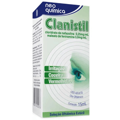 Colírio Clanistil Gotas  0,25mg/mL + 3mg/mL - 15ml