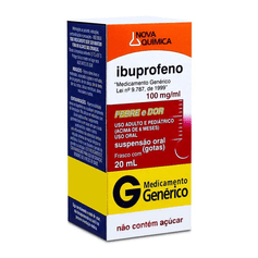 Ibuprofeno 100mg/mL Nova Química G - 20mL