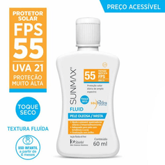 Protetor Solar Sunmax Fluid FPS55 - 60g